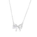 1.0m 2026 New Titanium Steel Bow Necklace For Women, Light Luxury Niche Design Pendant Collarbone Chain With A High-end Feel